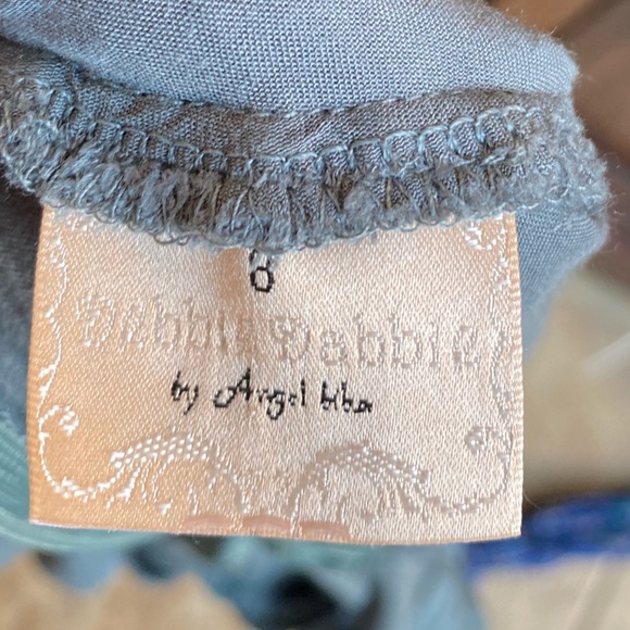 SOLD Debbie Dabbie by Angel biba Size 8 Green Low V-Neck Pleated Romper - Picture 4 of 6